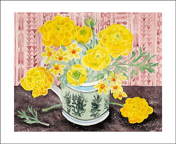 Angie Lewin : Terry's Mug with Spring Flowers - Kort med kuvert