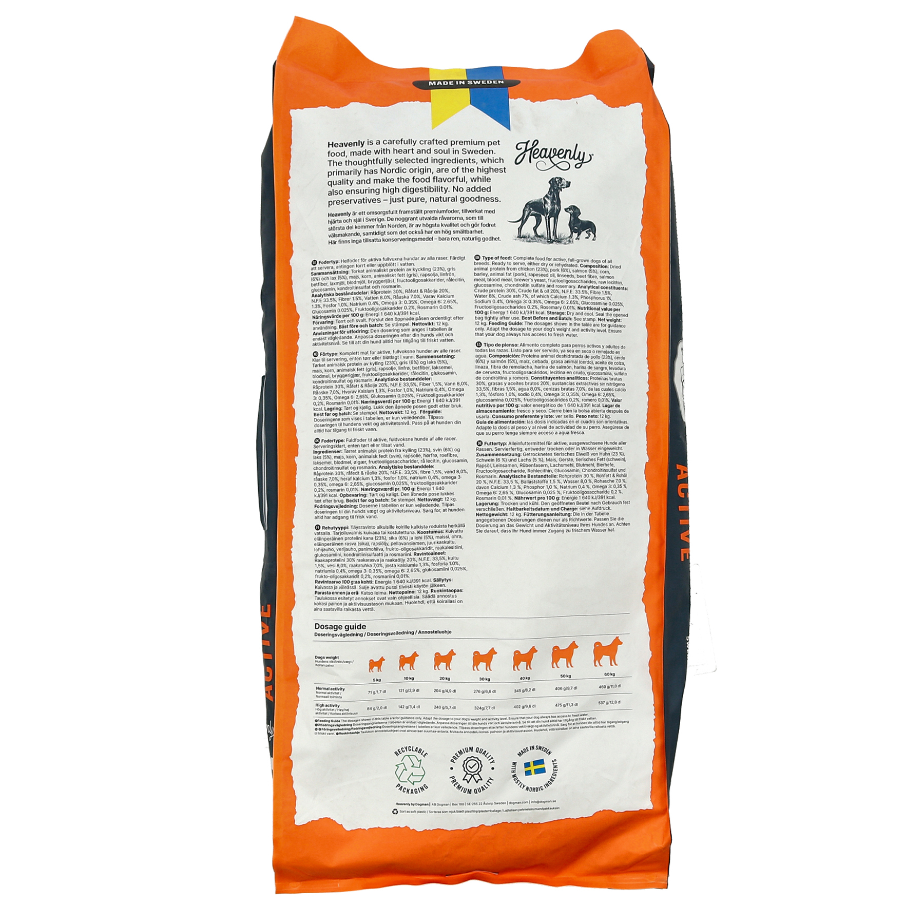 Heavenly - Active Hundfoder - 12kg - 2