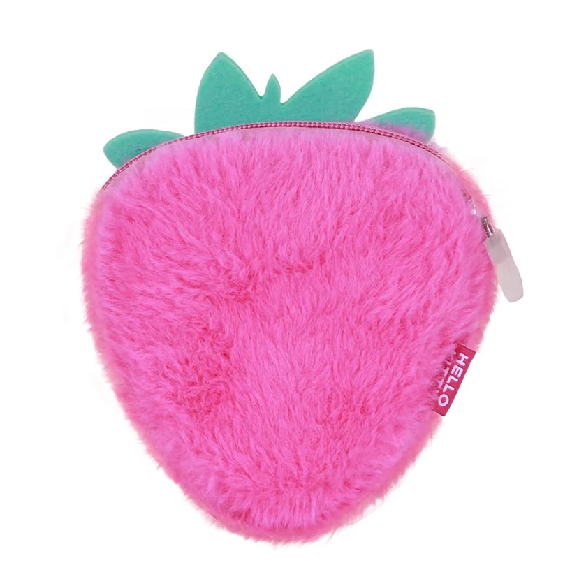 Sanrio My Melody Börs i Plysch – Rosa Jordgubbsformad Kawaii Börs - 3