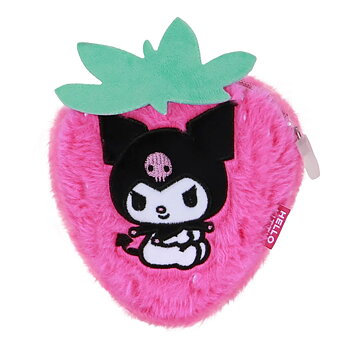 Sanrio Kuromi Börs i Plysch – Rosa Jordgubbsformad Kawaii Börs