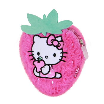 Sanrio Hello Kitty Börs i Plysch – Rosa Jordgubbsformad Kawaii Börs