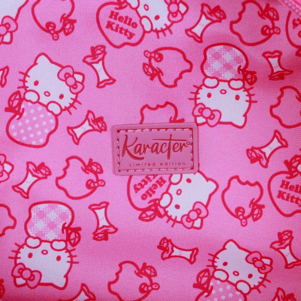 Sanrio Hello Kitty Börs i Plysch – Rosa Jordgubbsformad Kawaii Börs - 4