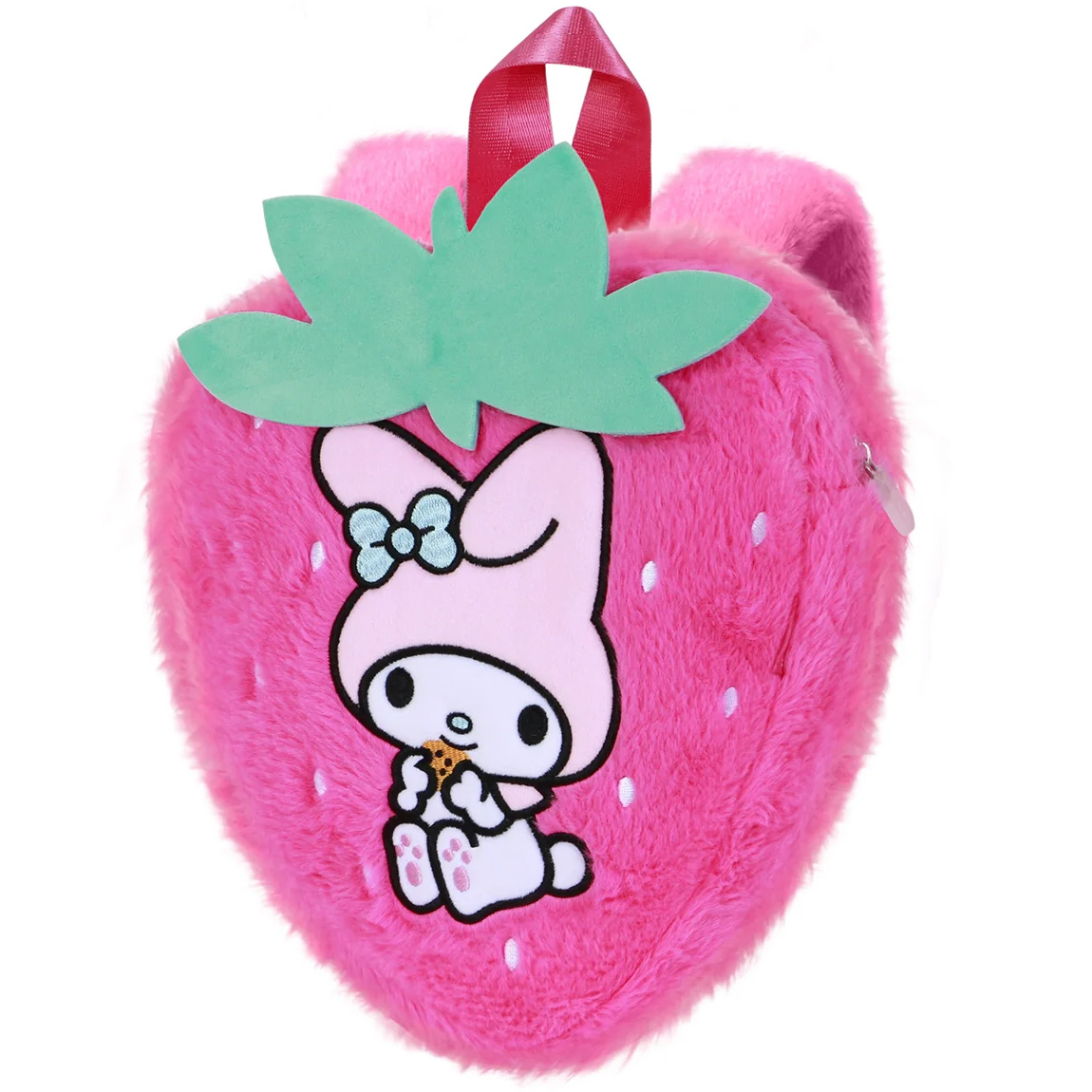 Sanrio My Melody Ryggsäck i Plysch – Rosa Jordgubbsformad Kawaii Ryggsäck - 2