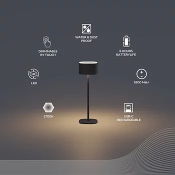 CALEX Serino Bordslampa Svart