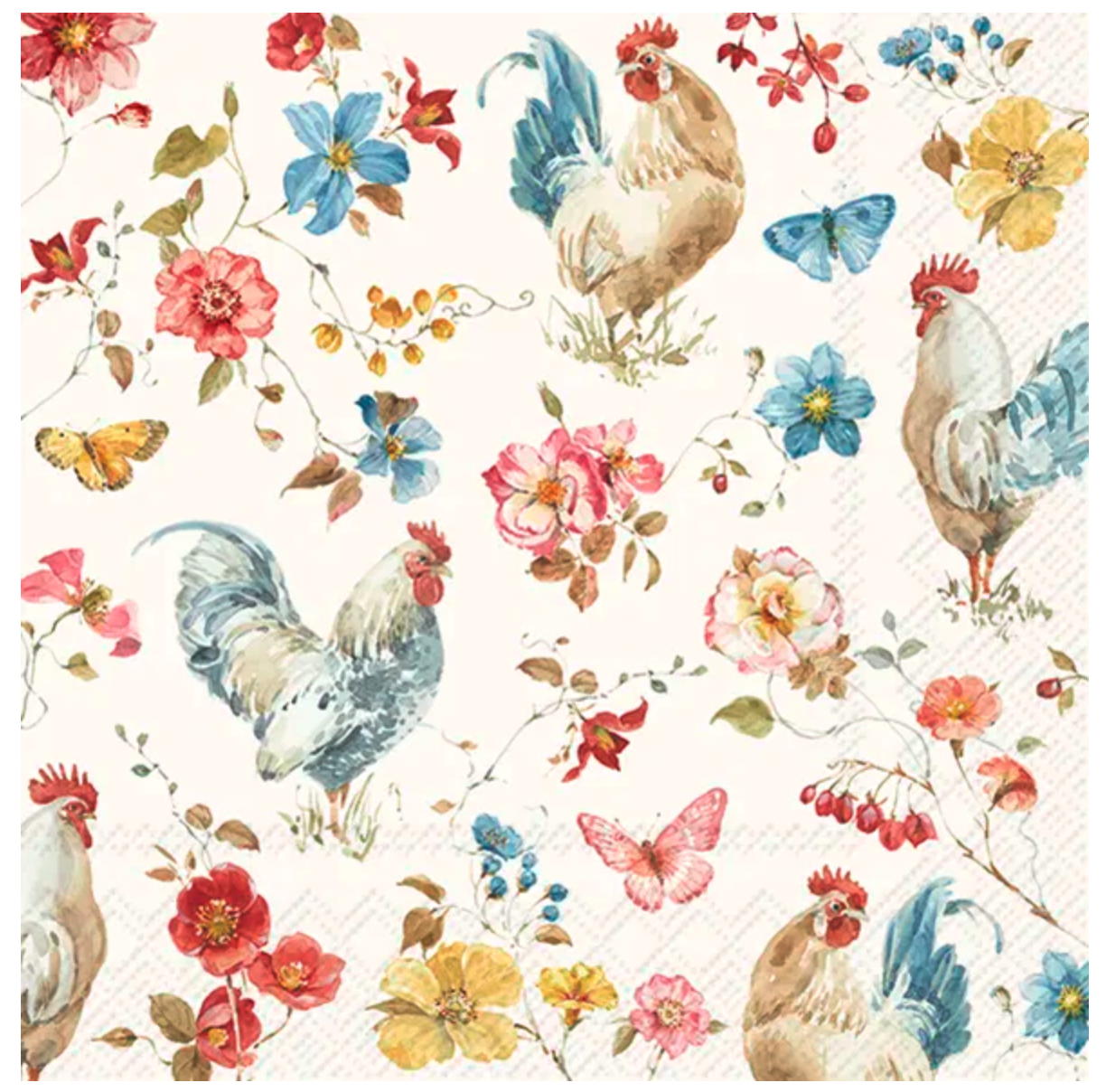 Servetter - COUNTRY ROOSTER - Kaffe