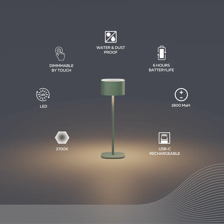 Calex Serino Bordslampa Grön - 2