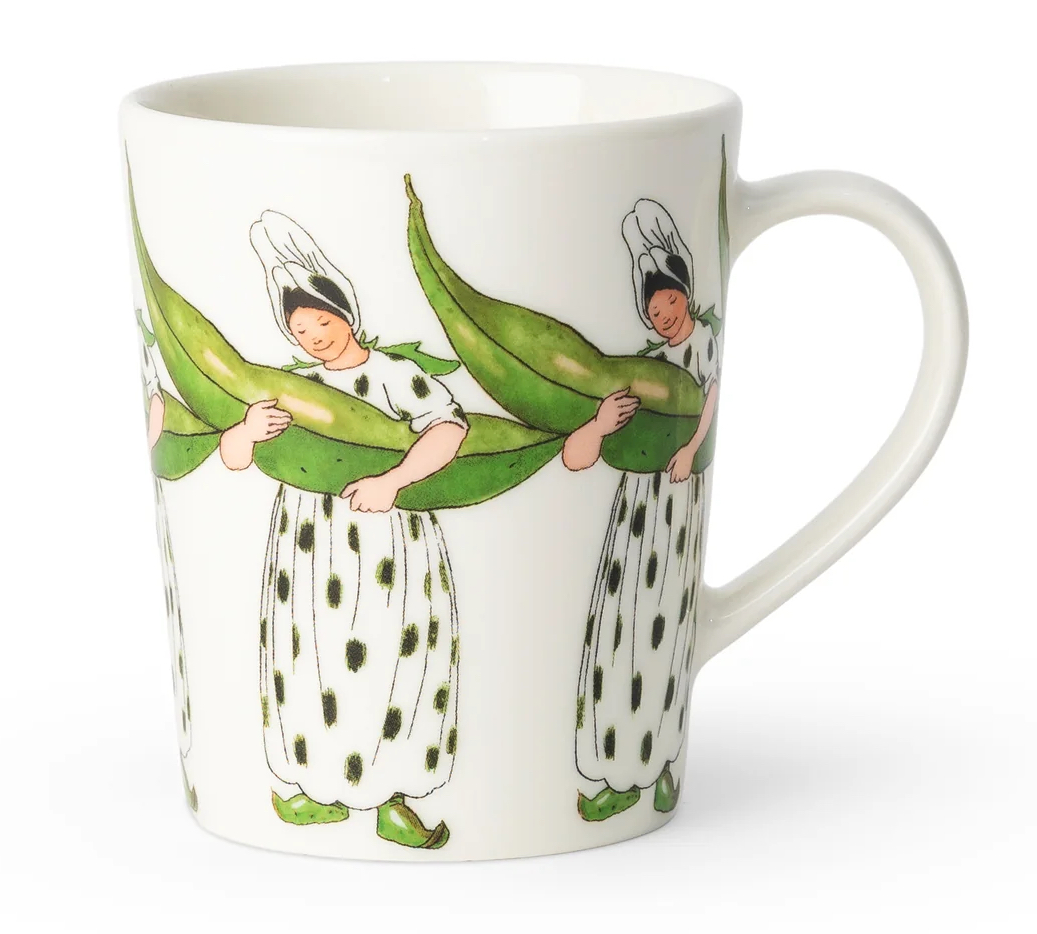 Elsa Beskow Mugg 28 cl (Med handtag) - Fru Bondböna