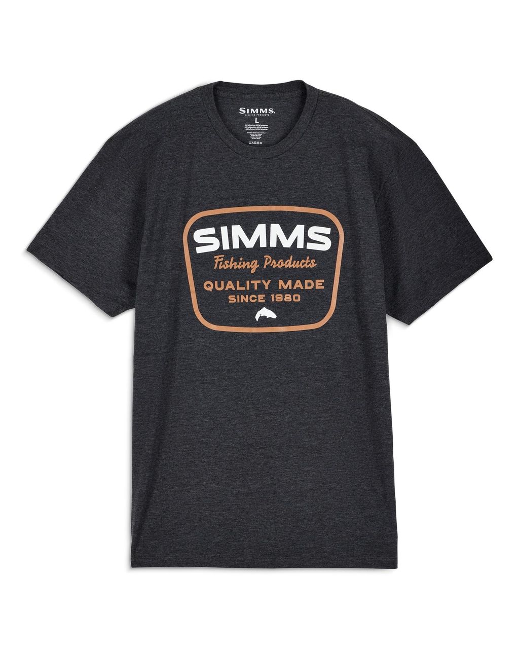 Simms Stamp Lock T-shirt Charcoal Heather L