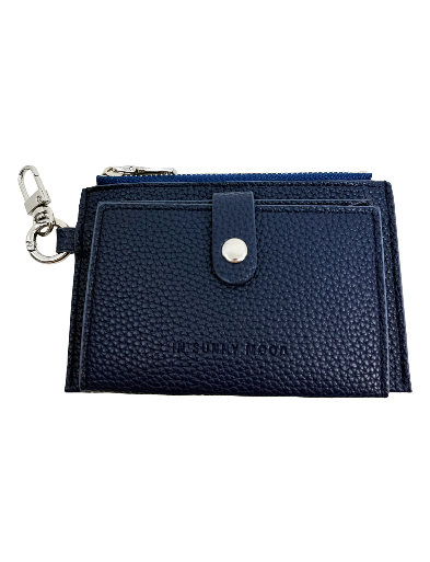 Card Holder Coin Zip Purse Blue