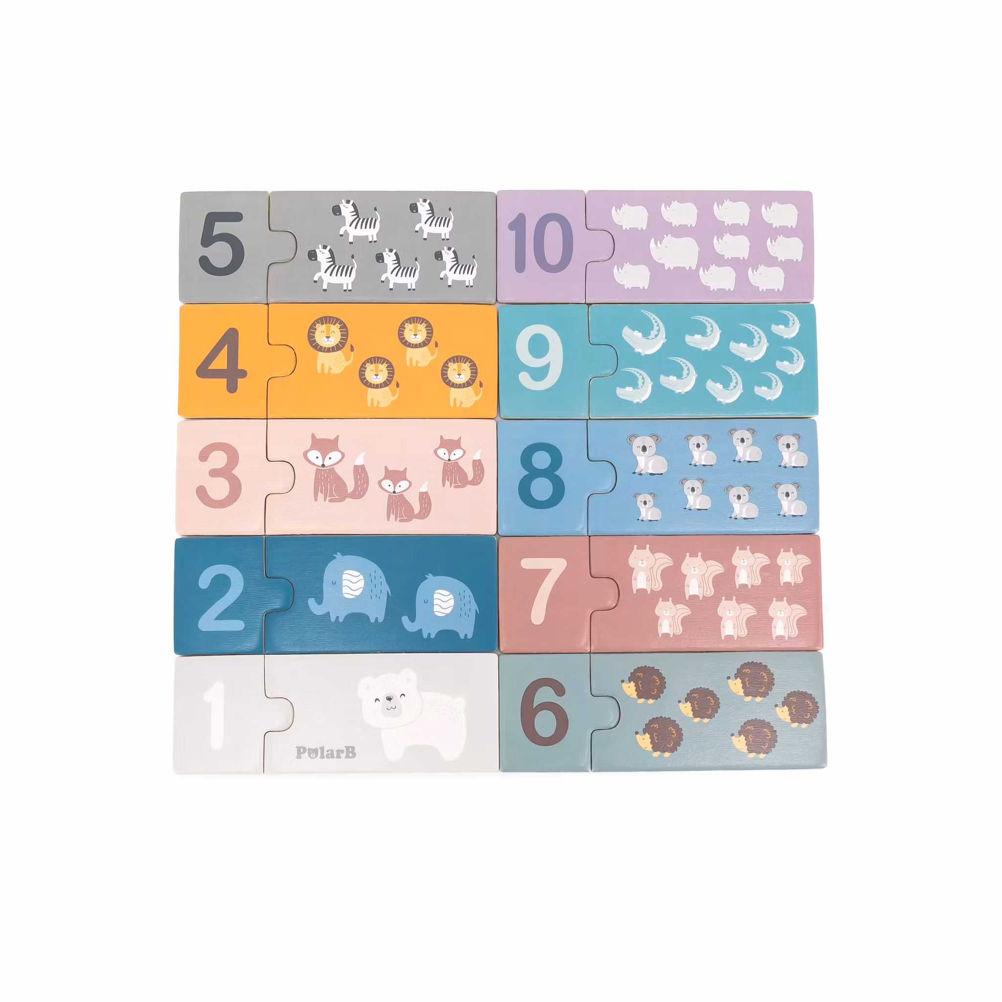 Nummerpussel - lär dig räkna - 2