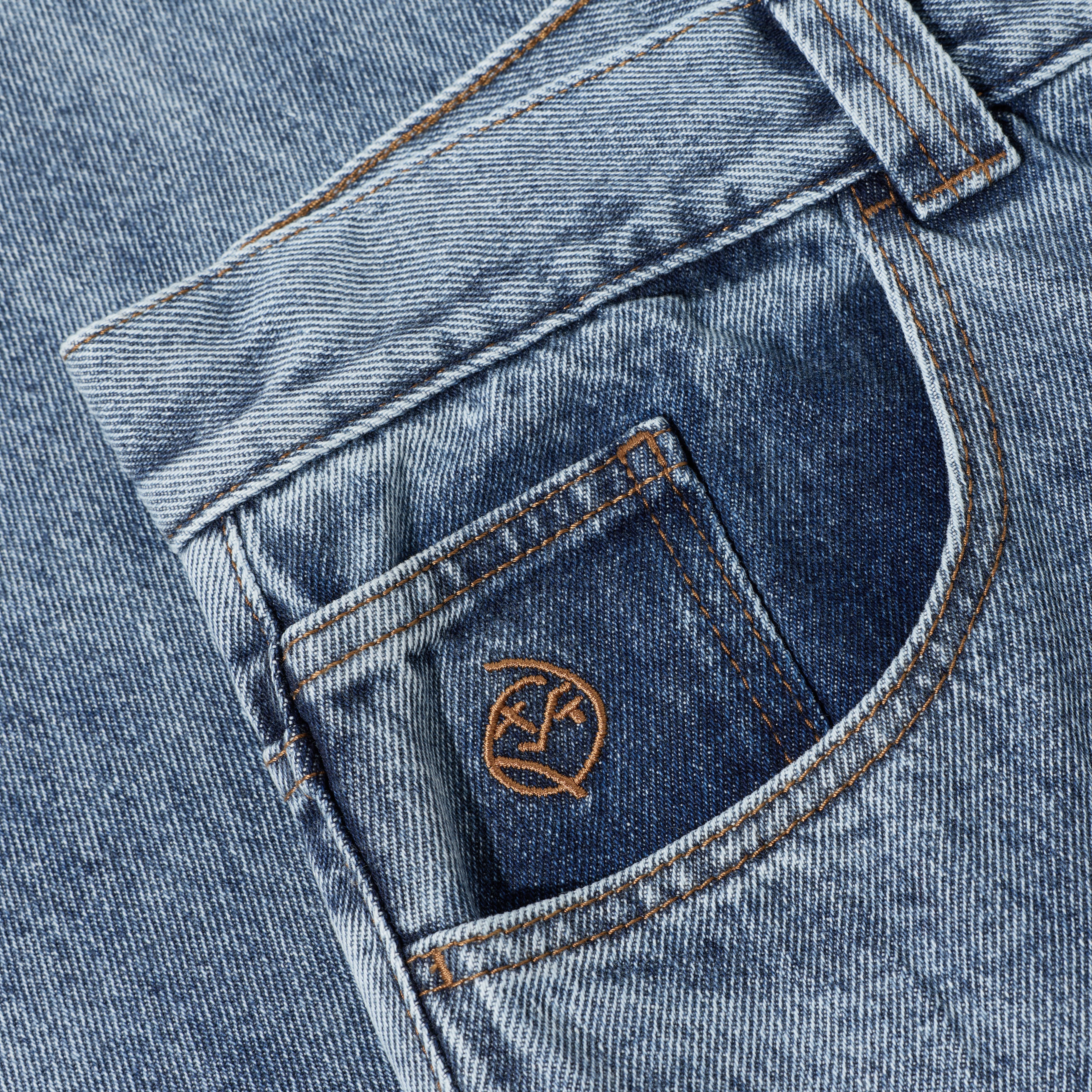 Polar Skate Co. Big Boy Byxor Heavy Washed Blue - 4