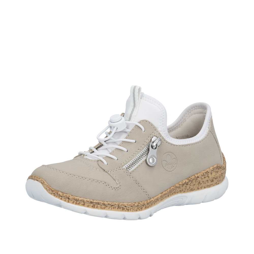 Rieker Damsneaker snabbsnörning Beige