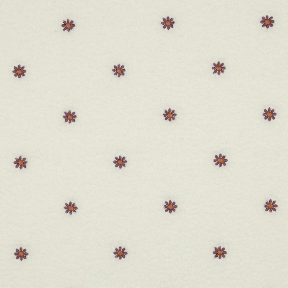 TEDDY EMBROIDERY FLOWERS - OFF WHITE - 6