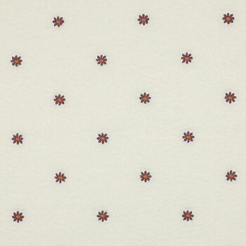 TEDDY EMBROIDERY FLOWERS - OFF WHITE
