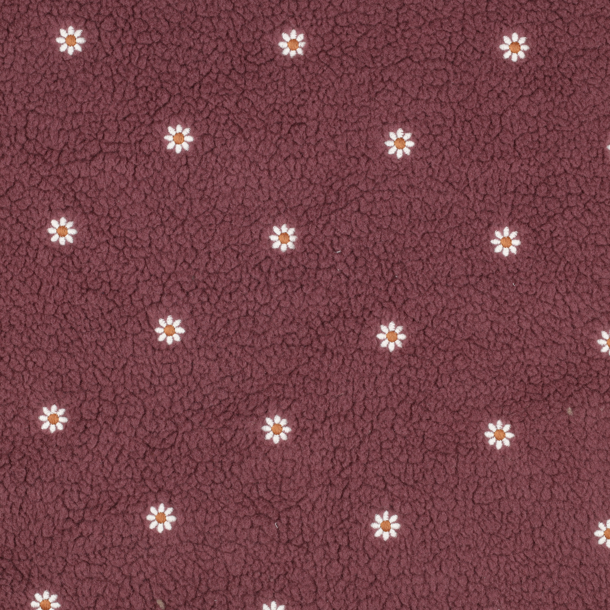 TEDDY EMBROIDERY FLOWERS - PLUM - 2