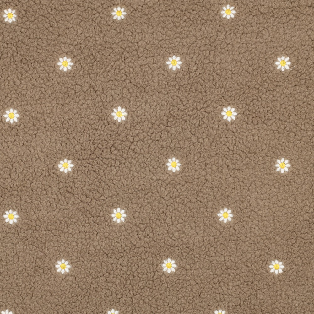 TEDDY EMBROIDERY FLOWERS - TAUPE - 6