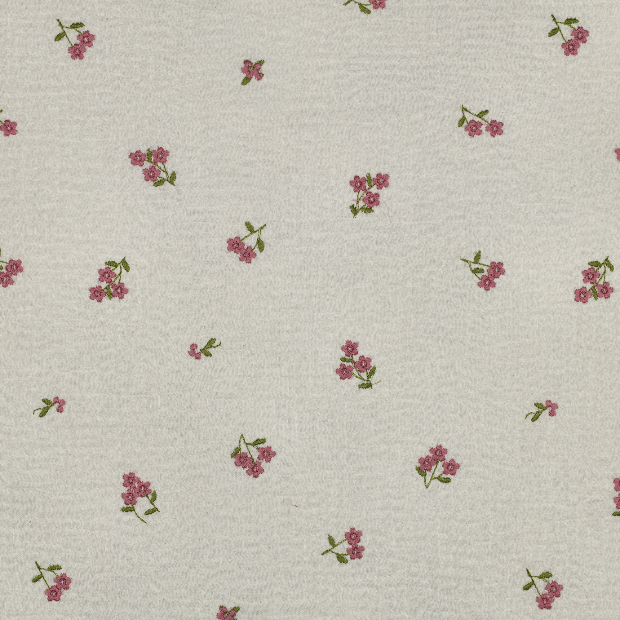 MUSLIN EMBROIDERY - PINK FLORALS - 2