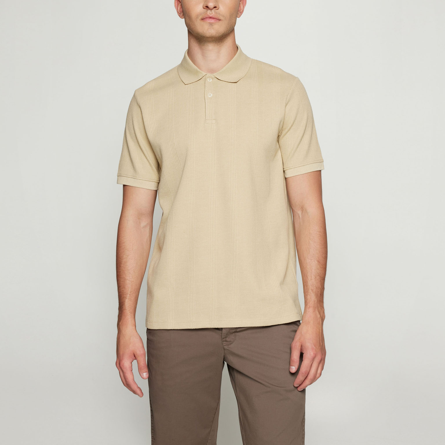 Signal - Olau Structured Polo - Warm Beige
