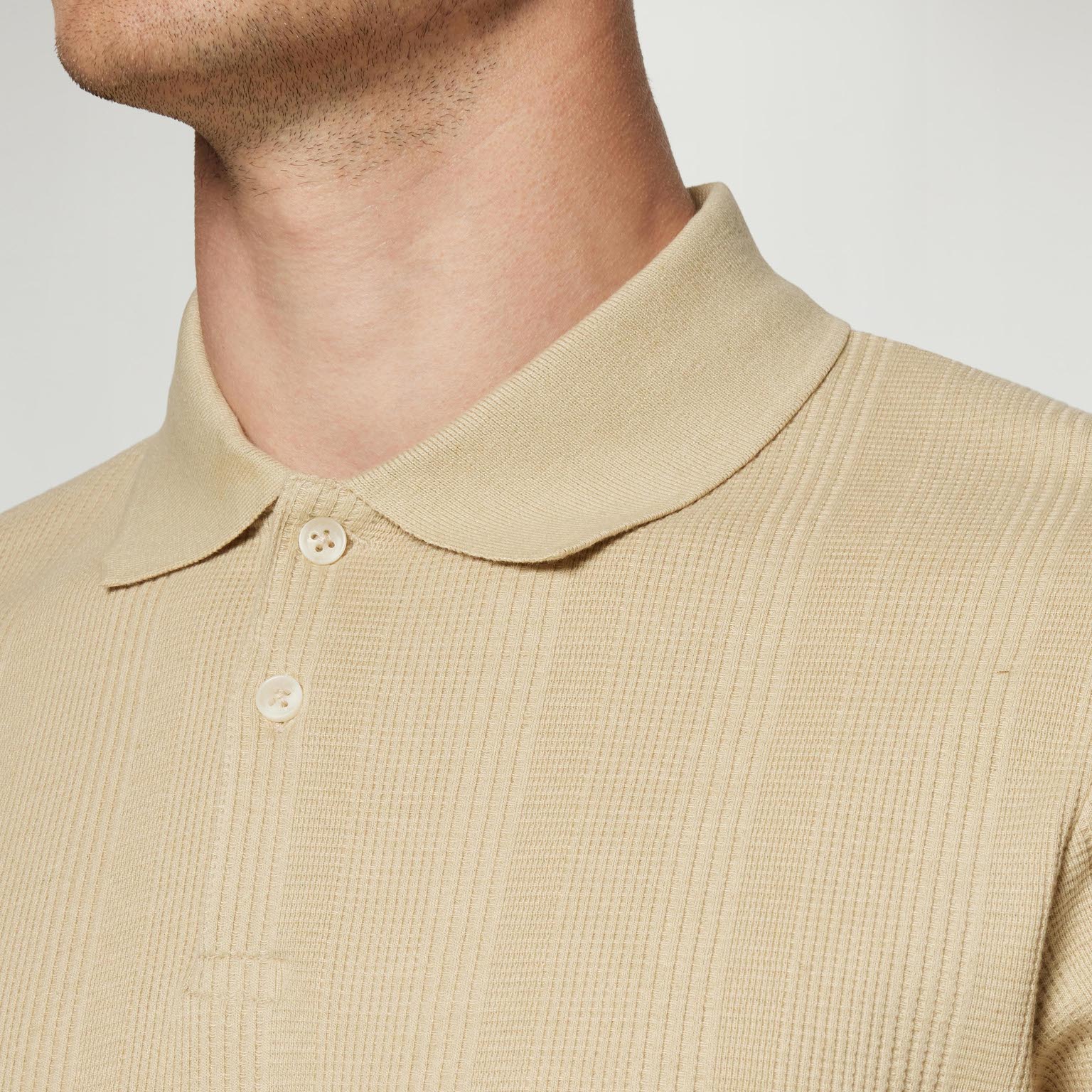 Signal - Olau Structured Polo - Warm Beige - 3