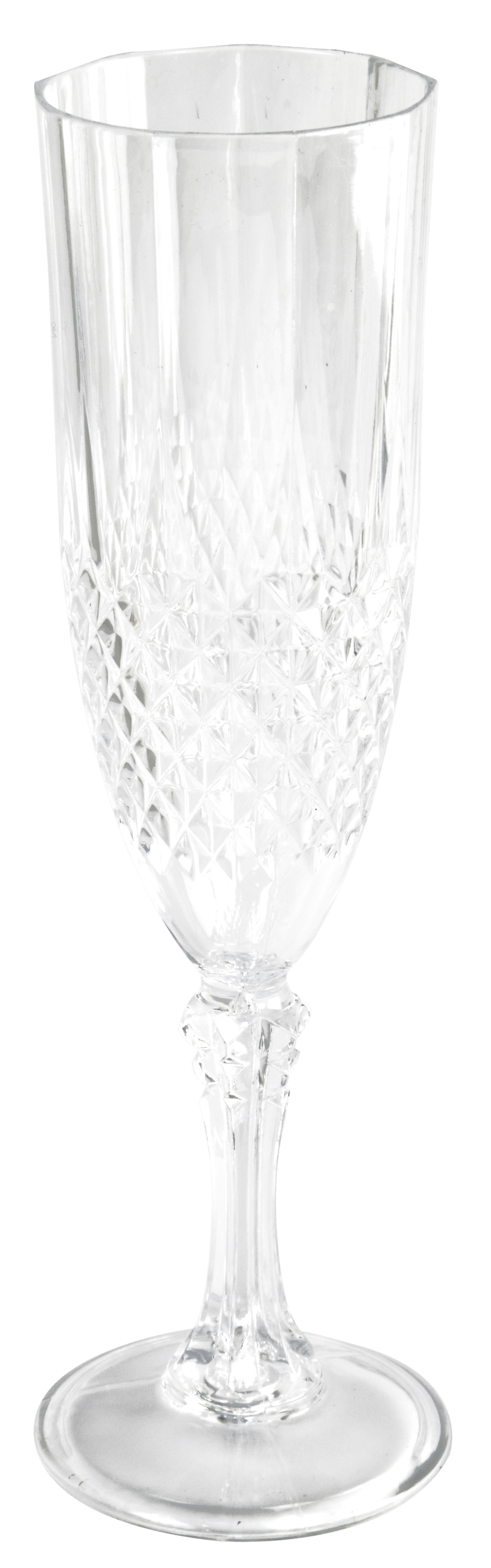 ALPINA Champagneglas 200 ml Crystal Effect – Återanvändbara Plastglas 6-pack - 2