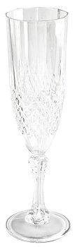 ALPINA Champagneglas 200 ml Crystal Effect – Återanvändbara Plastglas 6-pack
