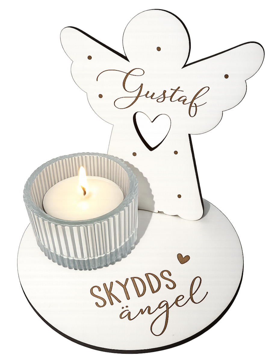 Skyddsängel liten med ljus