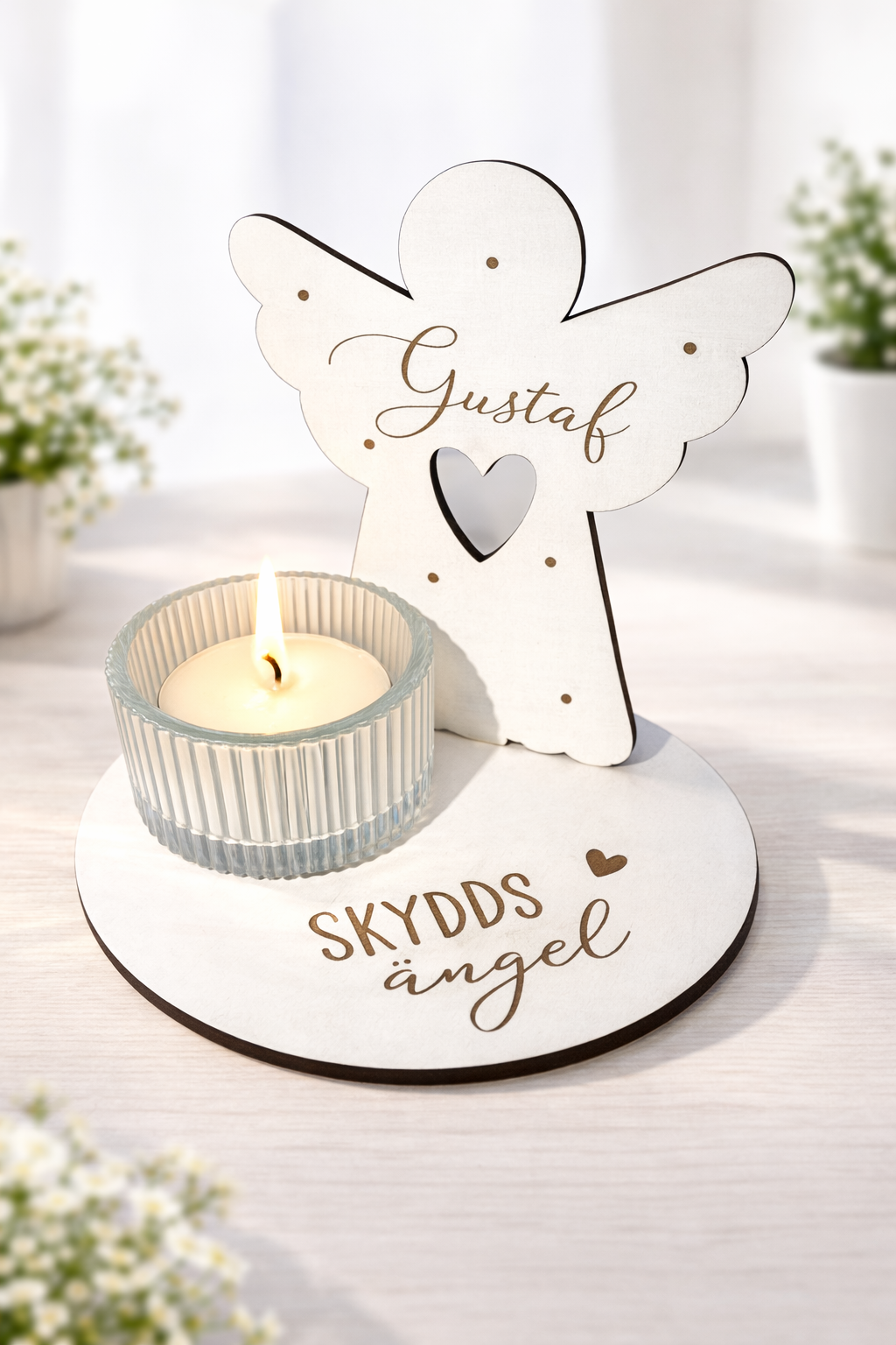 Skyddsängel liten med ljus - 2
