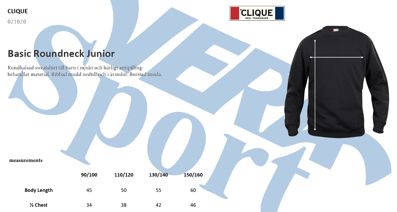 Basic Roundneck med föreningslogo, Juniormodell - 3