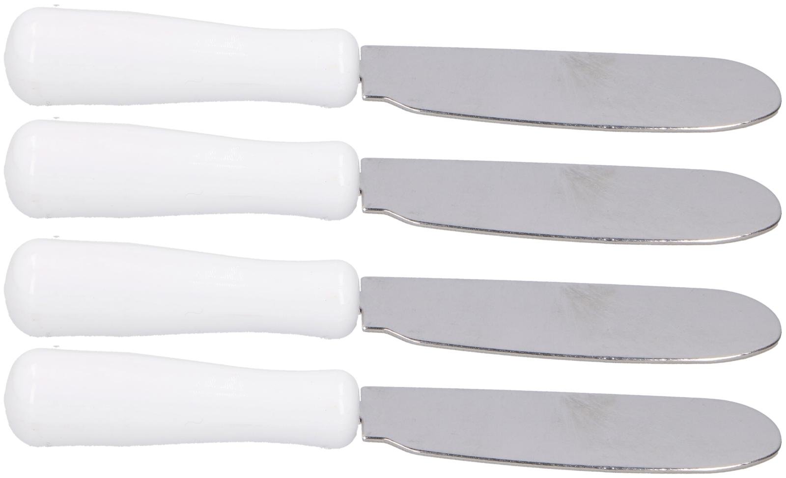 ALPINA Smörkniv 10 cm 4-pack - Praktiska Knivar för Frukost & Servering