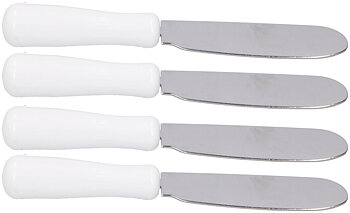 ALPINA Smörkniv 10 cm 4-pack - Praktiska Knivar för Frukost & Servering