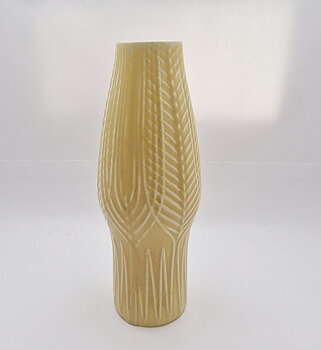 Gefle Berit Ternell yellow vase relief decoration