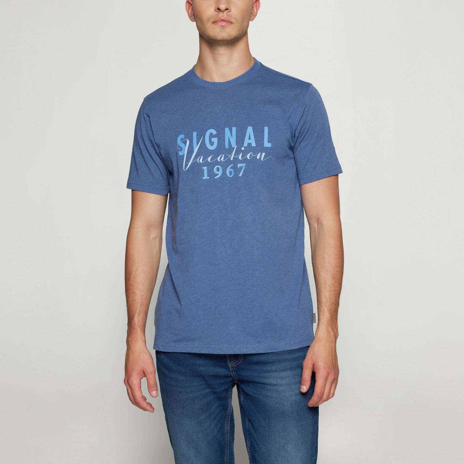 Signal - Finn Print Tee - True Blue