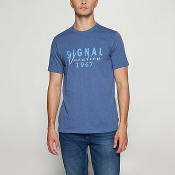 Signal - Finn Print Tee - True Blue