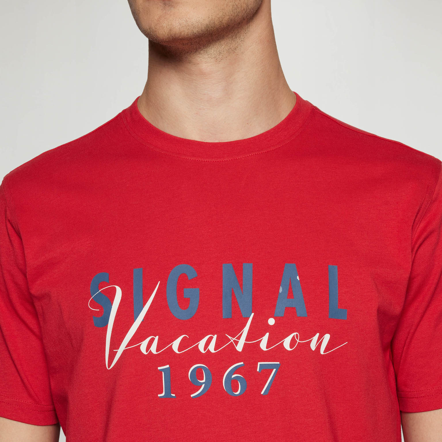 Signal - Finn Print Tee - Dusty Red - 3