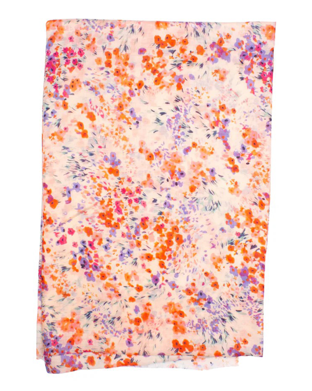 Sjal Bath småblommig orange/rosa/lila - 2