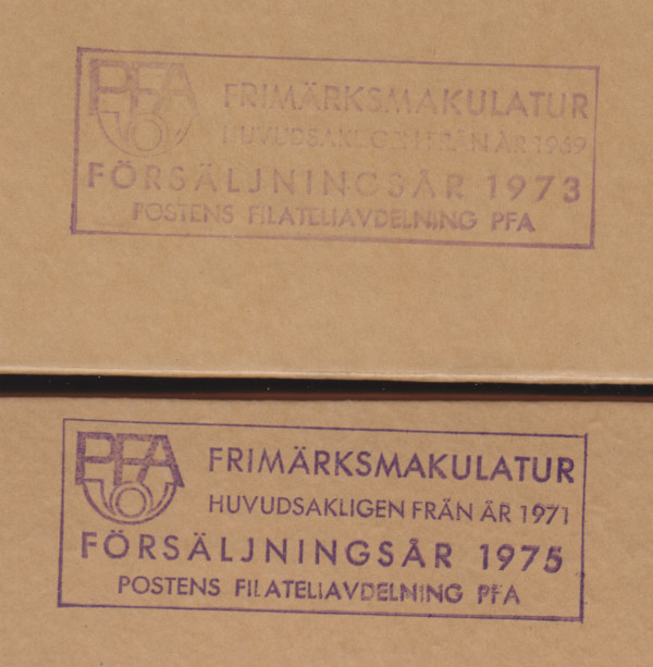 Postförseglad kilovara, årgång 1973 och 1975