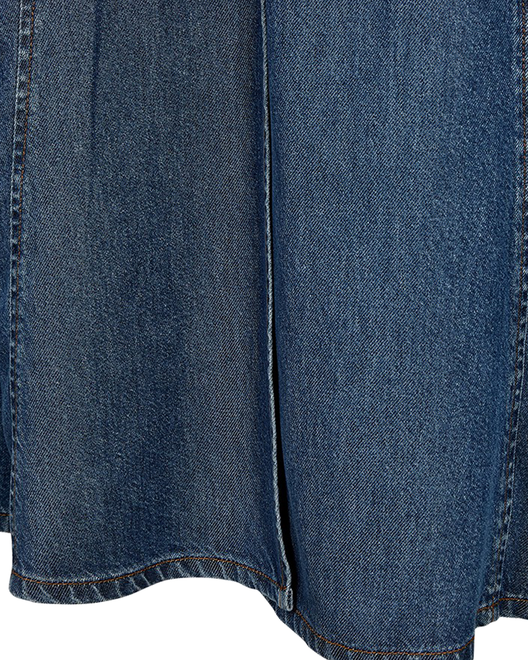 Jeanskjol Milo slits fram mellanblå denim - 3