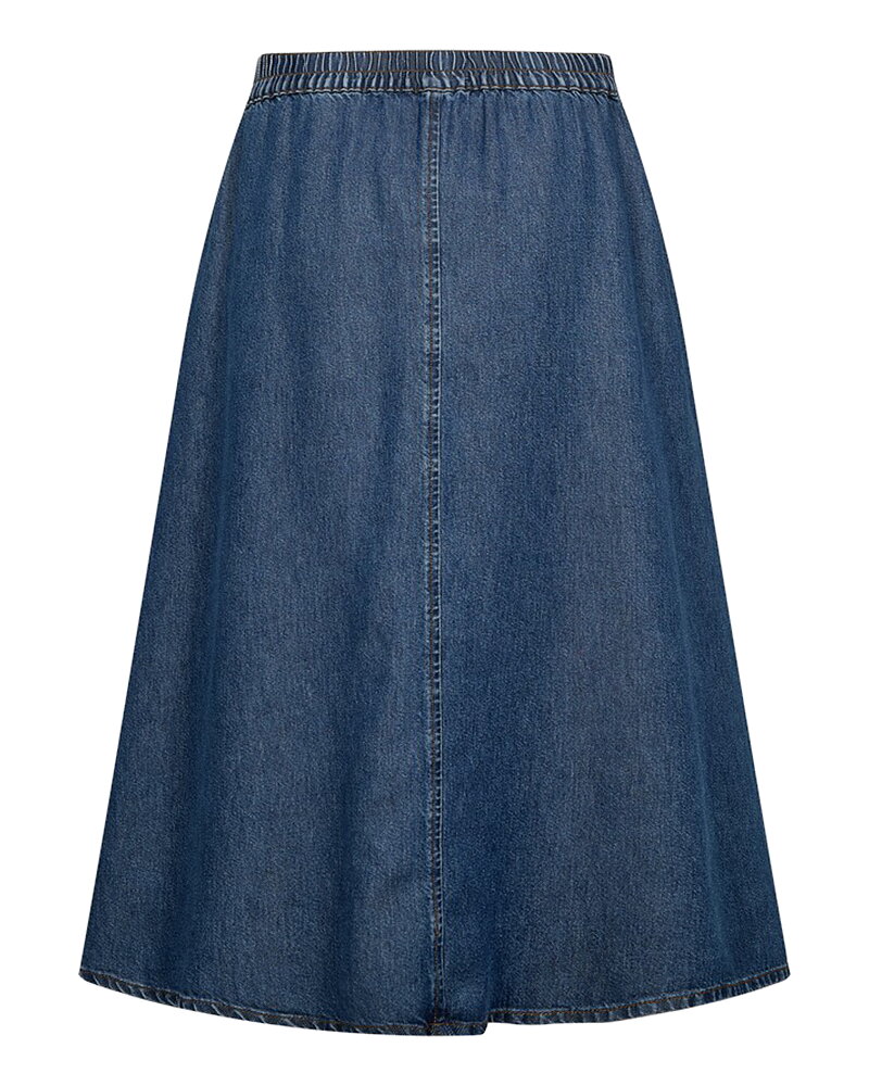 Jeanskjol Milo slits fram mellanblå denim