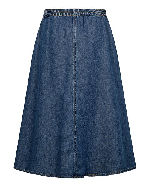 Jeanskjol Milo slits fram mellanblå denim - 2