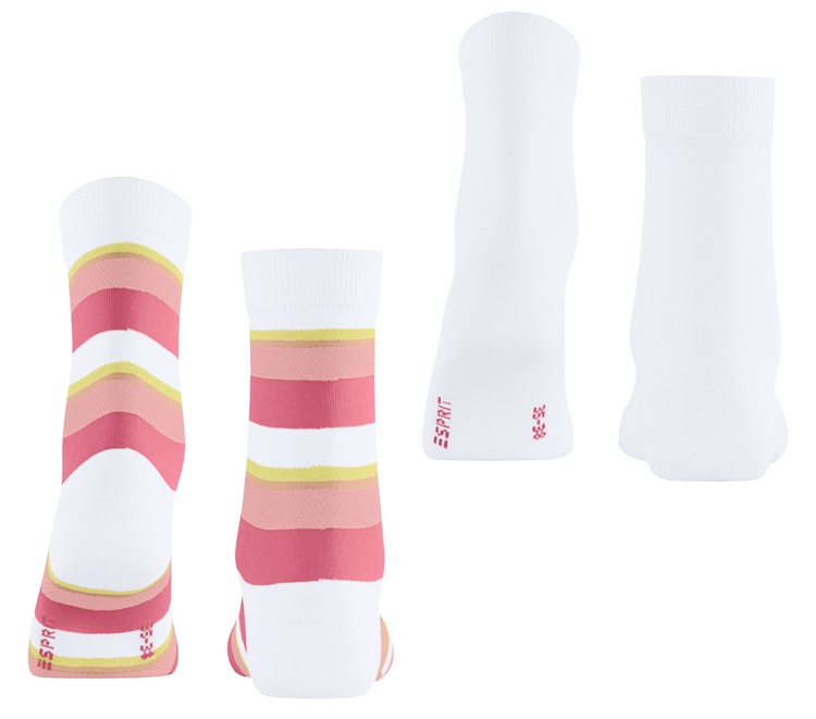 2-Pack Esprit Crochet Stripe Women Socks - 3