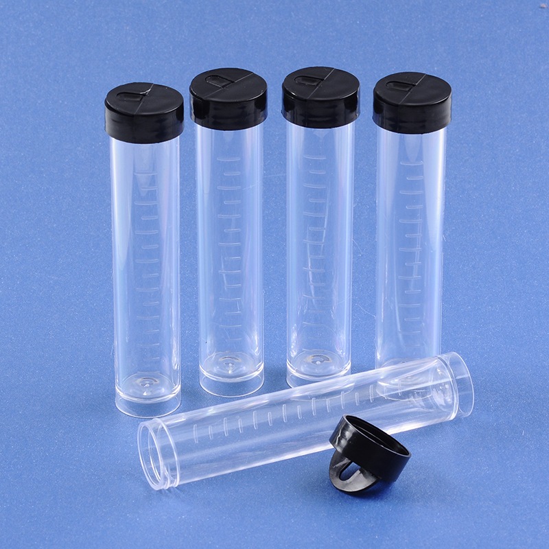 Plasttub för pärlor med lock i transparent plast - 3