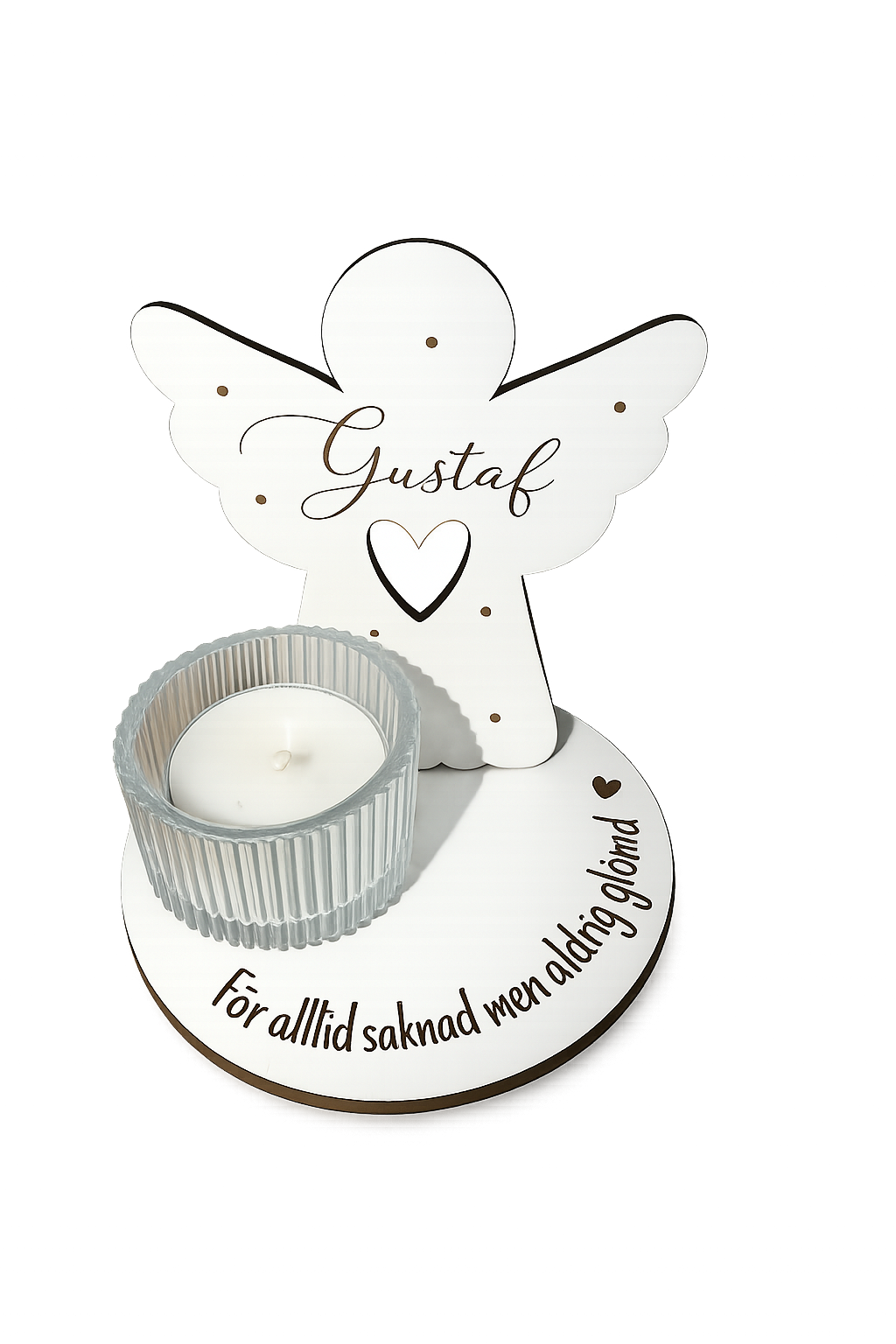 Minnesängel med ljus stor ängel - 4