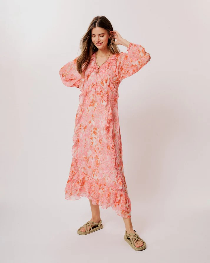 Everleigh Dress - Coral Blush - Moliin