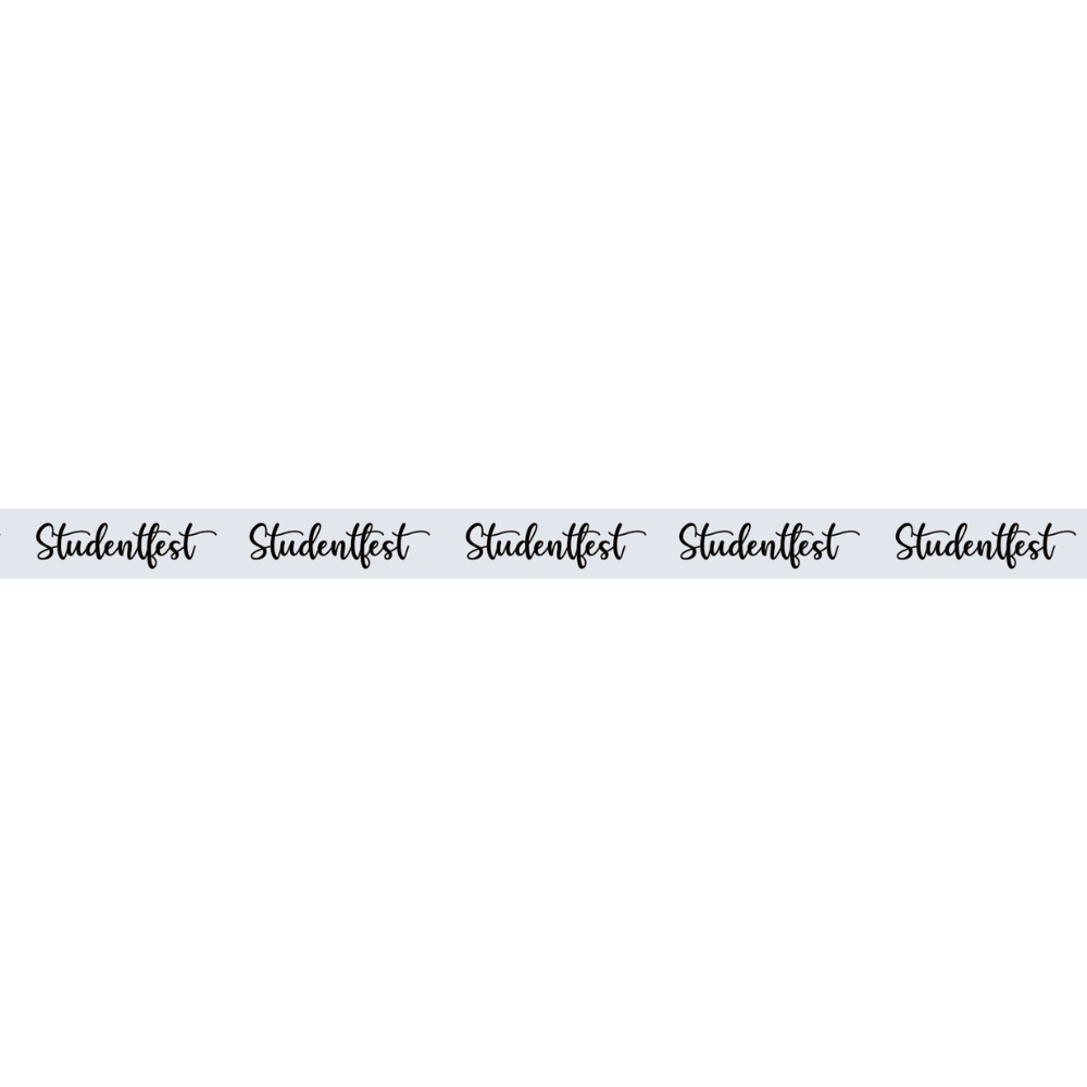 Varningstejp "Studentfest"