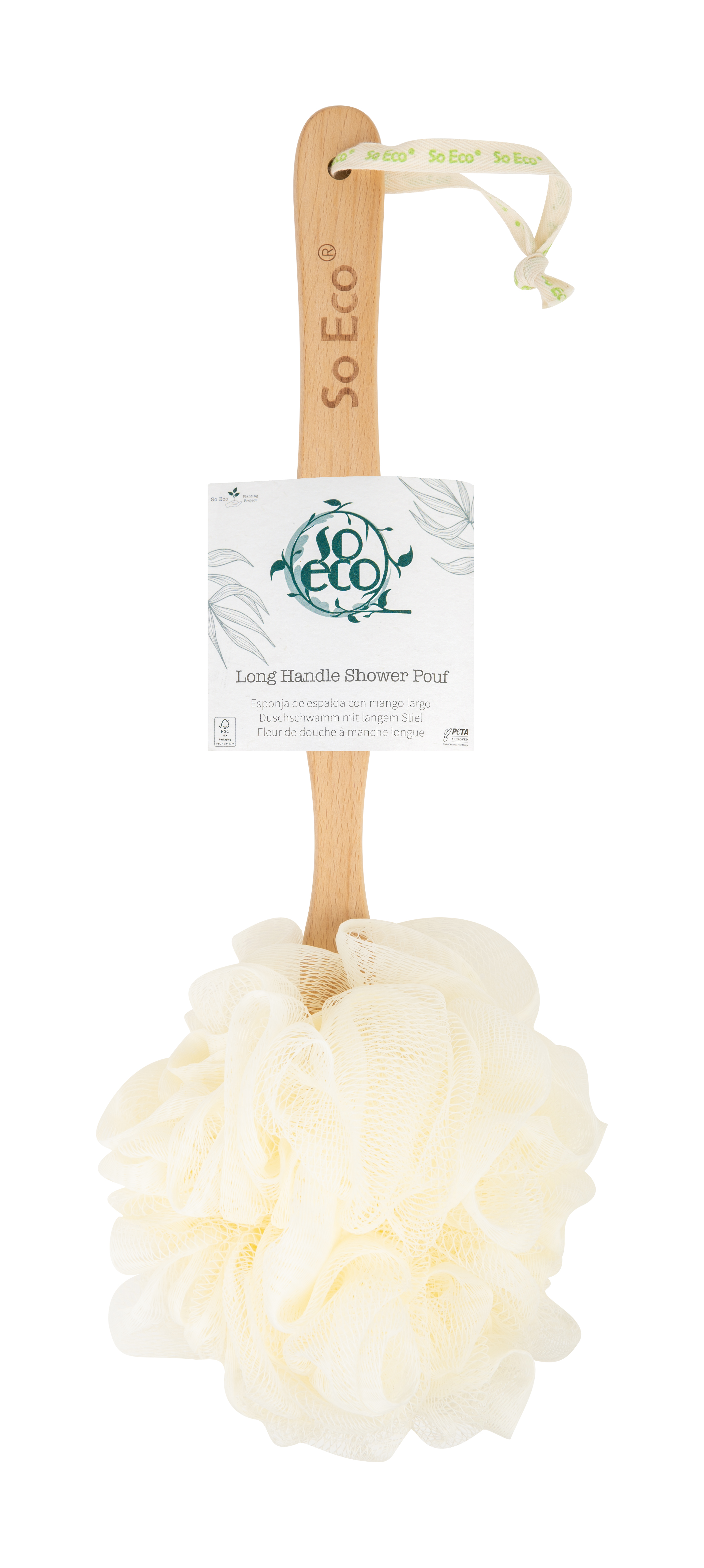 So Eco Long Handle Shower Pouf