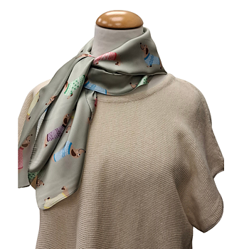 Satinscarf - Taxar-Grön