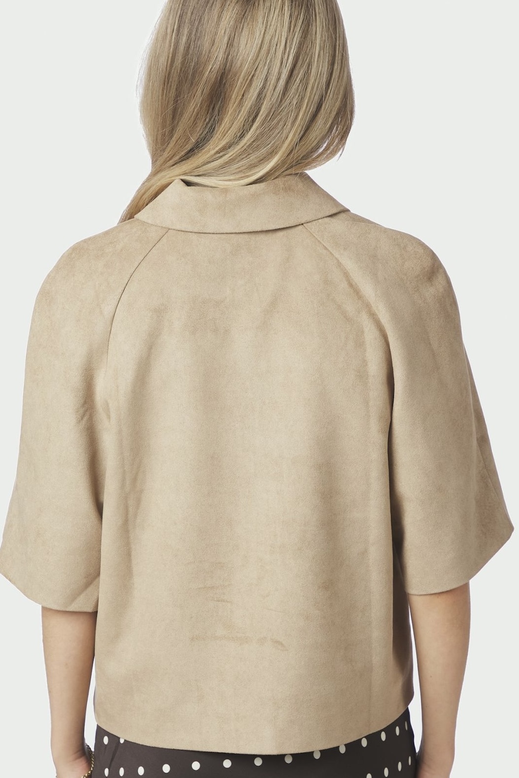 Neo Noir  - Editta Faux Suede Jacket Sand - 2