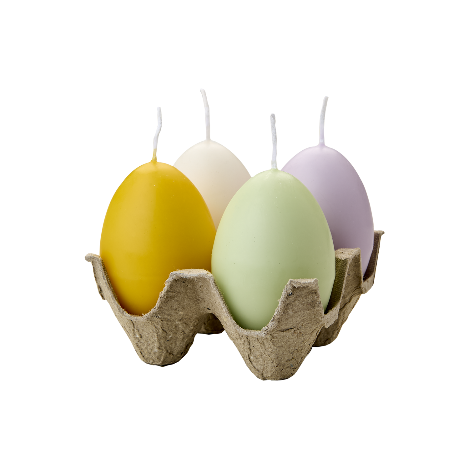 Candles - Egg candles - Hen's egg - 4-pack - Pastel - 10x9 cm - 2