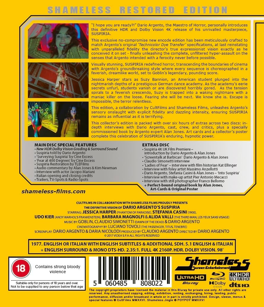 Suspiria (Limited Edition) (ej svensk text) (4K Ultra HD + Blu-ray Bonus) - 5