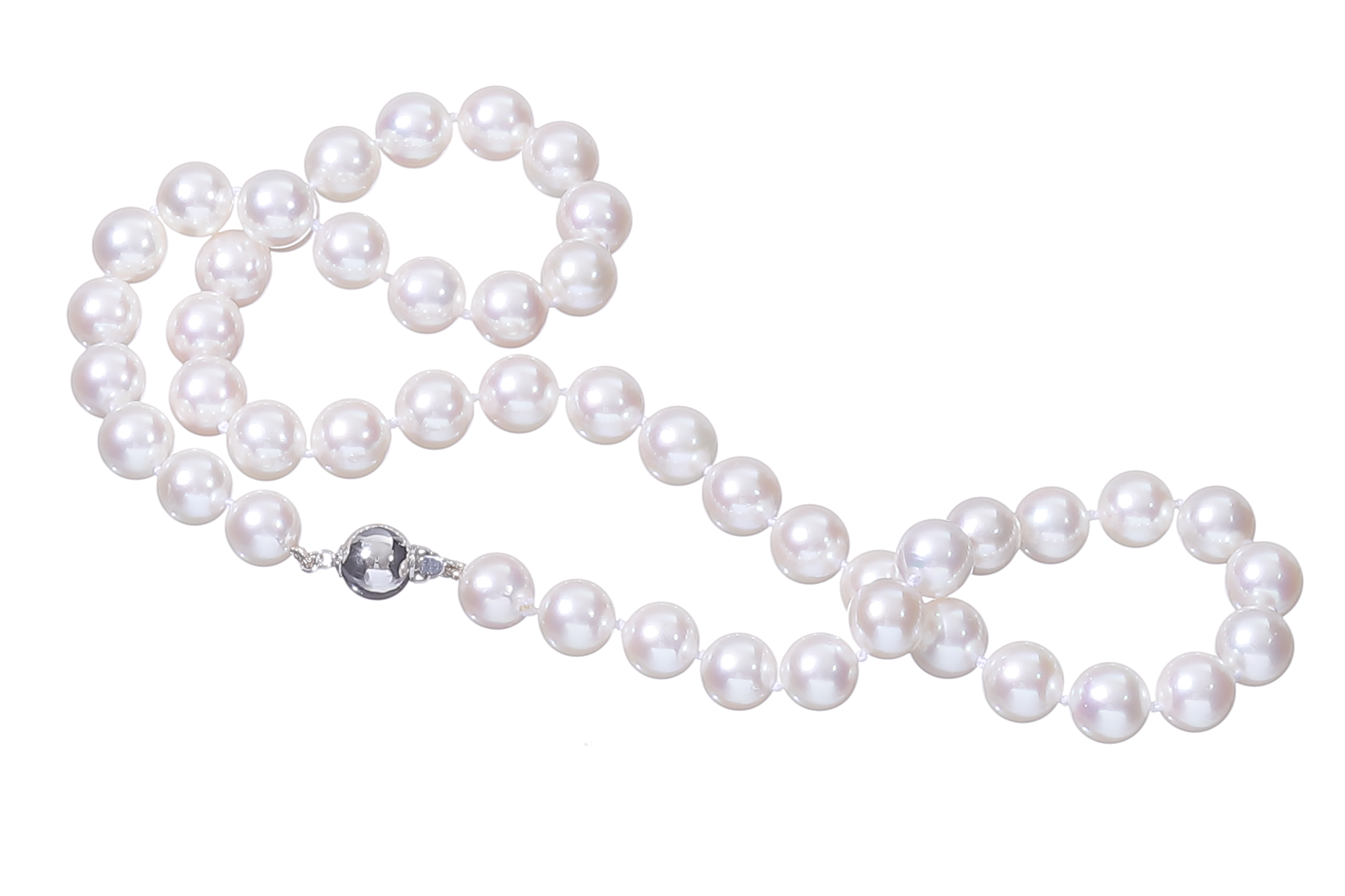 Zuchtperlen-Collier-Akoya in AA-Qualität mit Weißgoldverschluss 8–8.5 mm